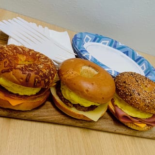 Basic Breakfast: Bagel, Meat, Egg & Cheese