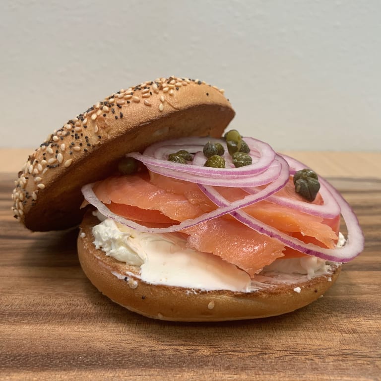 Delicious Garlic Bagels Await